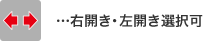 右開き・左開き選択可