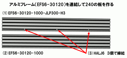 横につなげる接続例