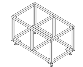 キャスター付きアルミフレームユニット