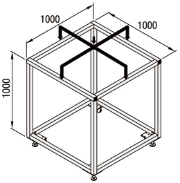集中荷重(フレーム中央に荷重がかかる場合)